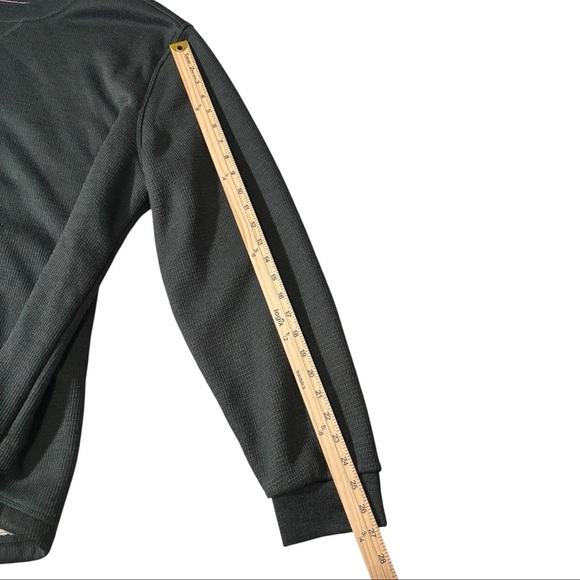 The B.C. Clothing Co. Men’s XL Green Fleece Lined Waffle Knit Thermal Sweatshirt - Picture 16 of 16